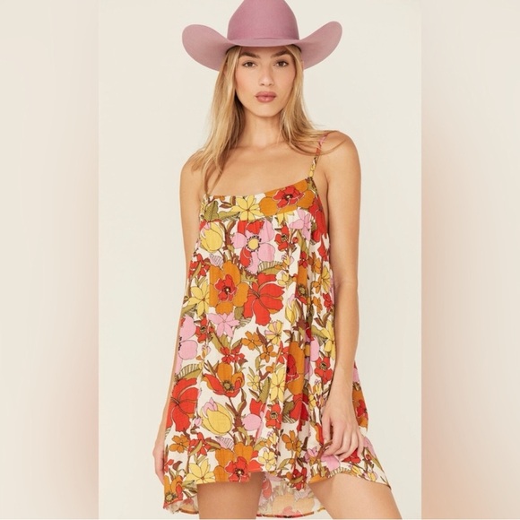 SHOW ME YOUR MUMU  OASIS FLORAL PRINT MINI DRESS LARGE - Picture 1 of 16